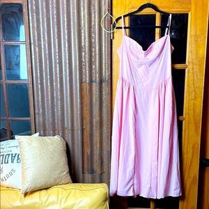 Chic Pink Maxi Dress with bustier top! A beauty! Size L